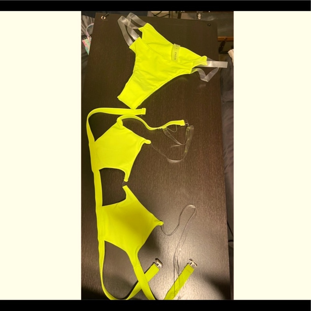 SHEIN Neon Barely There Bikini set